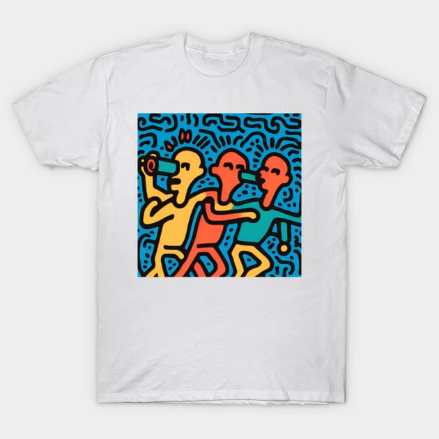 Funny Keith Haring, drink More Water T-Shirt by Art ucef